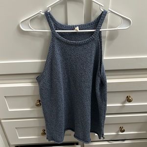 Blue knit top